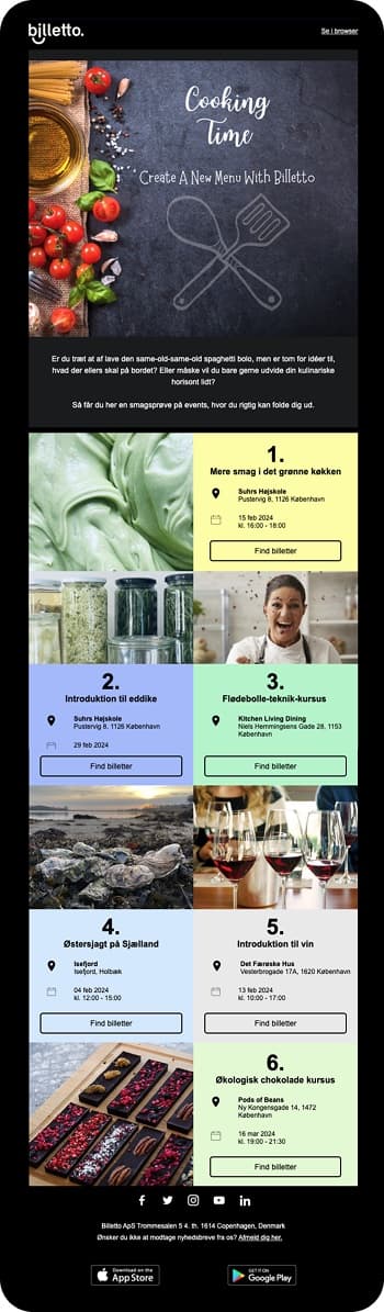 Kampagne-e-mail før