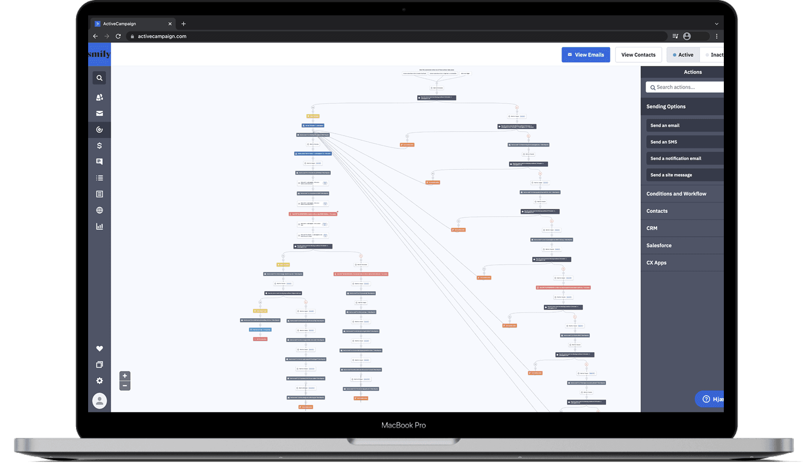 ActiveCampaign: automationsflow